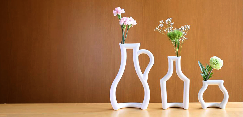 Small vases still green from ceramic japan