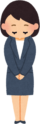 お辞儀をしている女性